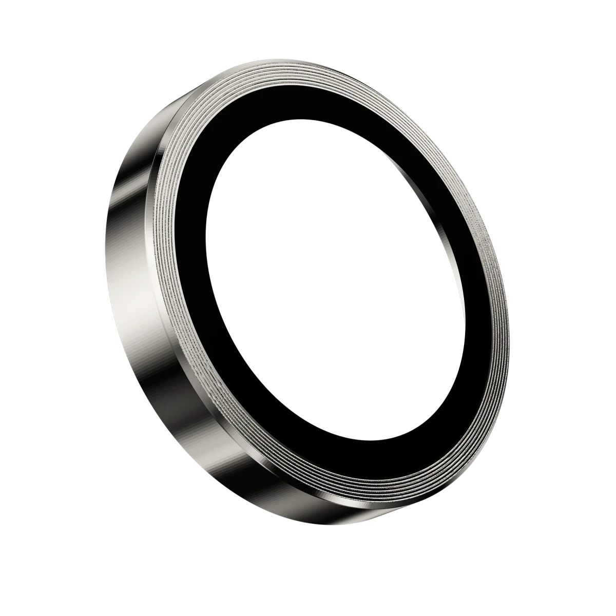 Keephone Apple iPhone 16 Pro Max 3D Spiral Alüminyum AR Kamera Lens Koruyucu - Natural Titanyum